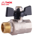 Factory Supplier Two Way Brass Ball Valve 600 Wog Full Bore BSP Long Life Full Port Long Level Iron Handle Brass Ball Valve